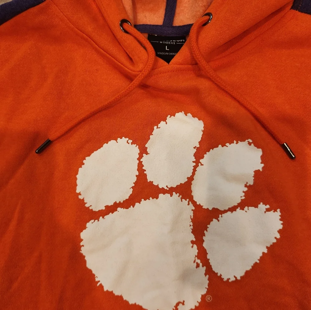 Women's Colosseum Orange Clemson Tigers Throwback Stripe Arch Logo Cropped Large - Picture 6 of 6
